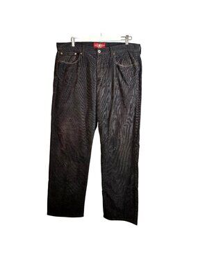 Lucky Brand Corduroy Pants Mens 38x32 Charcoal  Straight casual retro office